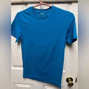 Express MEN XS extra small stretch crew neck shortsleeved tee blue